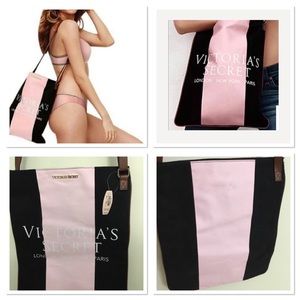 🚨 NWT Victorias Secret Large Pink/Black Purse Bag